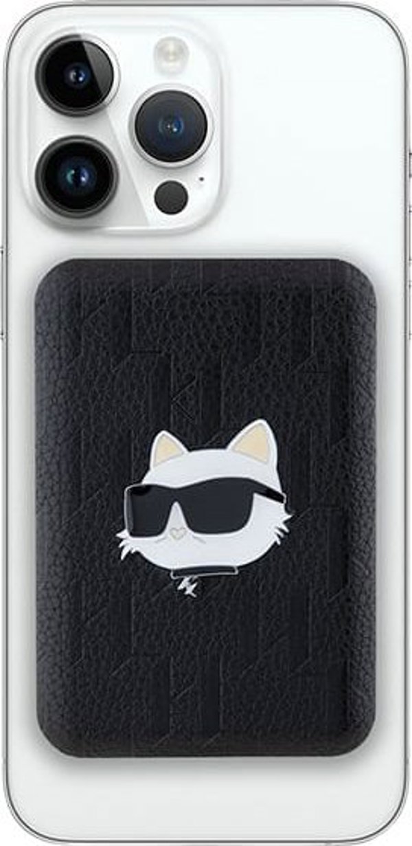 Karl Lagerfeld Powerbank Choupette Head Pin 5000mAh 15W MagSafe Φορητός Φορτιστής Μαύρο