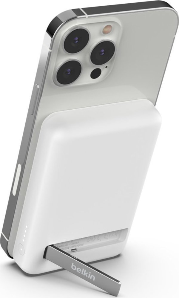 Belkin BPD004BTWT Φορητός Φορτιστής Power Bank 5000mAh Magnetic Wireless για iPhone, Λευκό