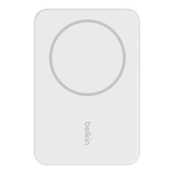Belkin BPD004BTWT Φορητός Φορτιστής Power Bank 5000mAh Magnetic Wireless για iPhone, Λευκό