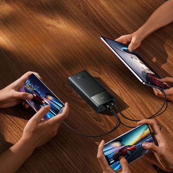 Powerbank Baseus EnerFill FP41 30000mAh 22.5W με καλώδιο Baseus Simple USB-A - USB-C 3A 30cm - μαύρο