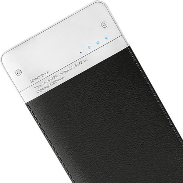 Φορητός φορτιστής Qoltec Slim 6000 mAh Μαύρο (51997)