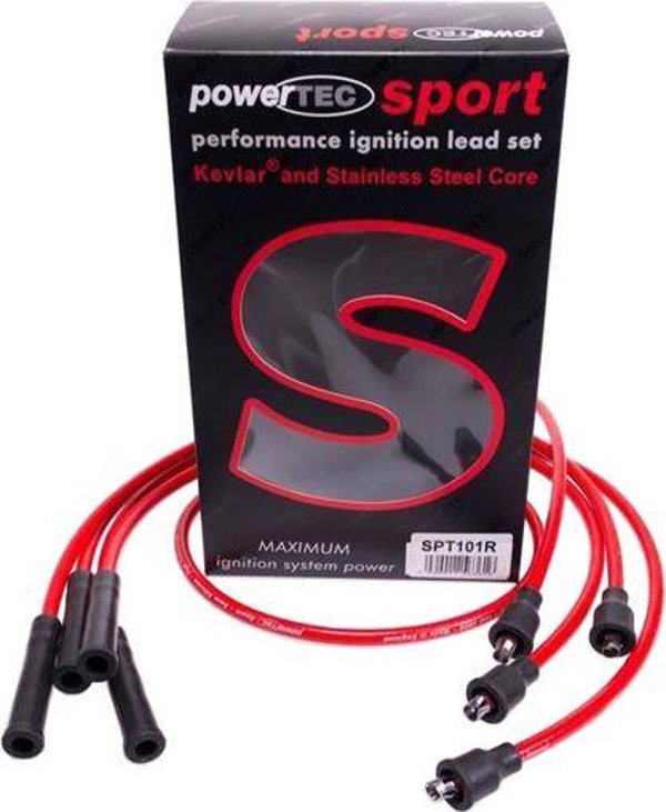 Powertec Καλώδια Ανάφλεξης για Ford Sierra, Capri, Escort, Cortina 1970-92, Κόκκινα