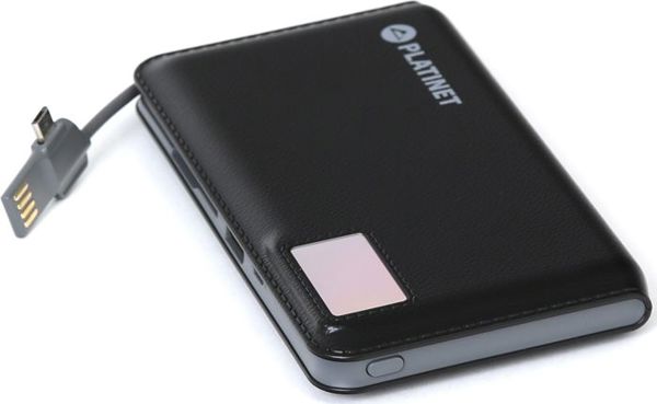 Φορητός φορτιστής Platinet Πολυμερές USB + LCD 12000mAh Μαύρο