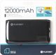 Φορητός φορτιστής Platinet Πολυμερές USB + LCD 12000mAh Μαύρο