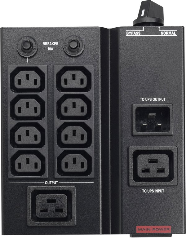 PowerWalker MBS/PDU IEC 1-3kVA διανομέας ισχύος PDU 9 x πρίζα δικτύου Μαύρο