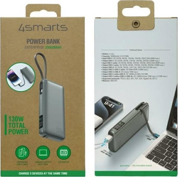 Powerbank 4smarts Enterprise 20000mAh Czarny