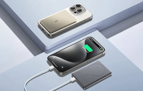 Μαγνητικό powerbank JOYROOM JR-PBM08 20W 5000mAh λεπτό (τιτάνιο)