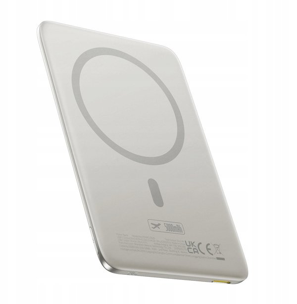 Powerbank Baseus PicoGo AM41 Ultra-Slim 5000mAh 20W kompatybilny z MagSafe z kablem Bases Simple USB-C 60W 30cm - tytanowy