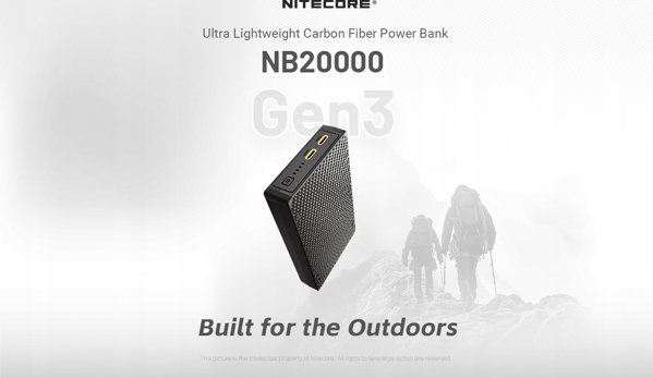 Powerbank Nitecore Nitecore Powerbank NB20000 Carbon Gen3