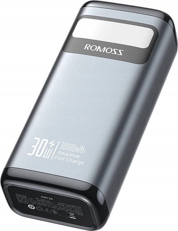 Φορητός φορτιστής PMT30 Romoss 30000mAh 30W (μαύρο)