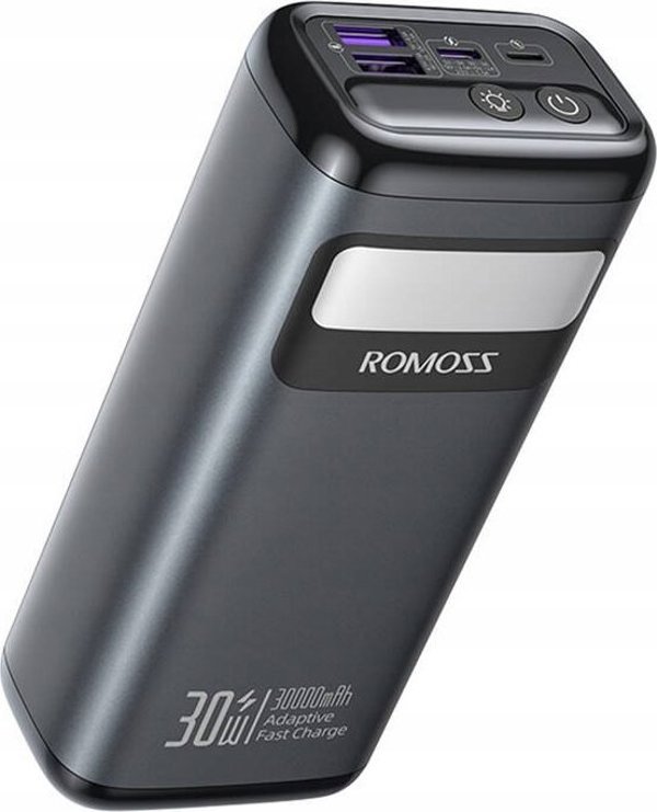 Φορητός φορτιστής PMT30 Romoss 30000mAh 30W (μαύρο)