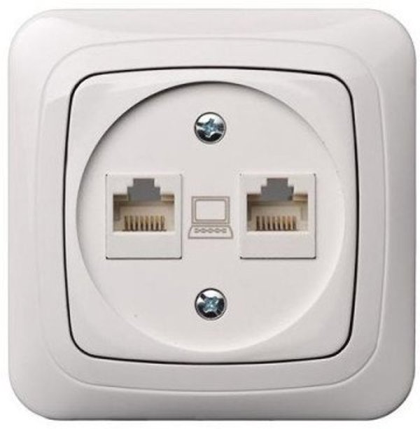 ΠΟΛΥΜΠΡΙΖΟ 2ΠΡΙΖΕΣ PC UNFR KAT 5 ΛΕΥΚΟ