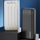 Dudao Power Bank K6 Pro+ 20000mAh με Ενσωματωμένα Καλώδια Lightning/Type-C/Micro-USB - Μαύρο