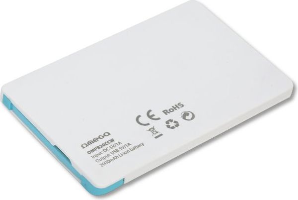 Φορητός φορτιστής Omega 2000mAh Λευκός