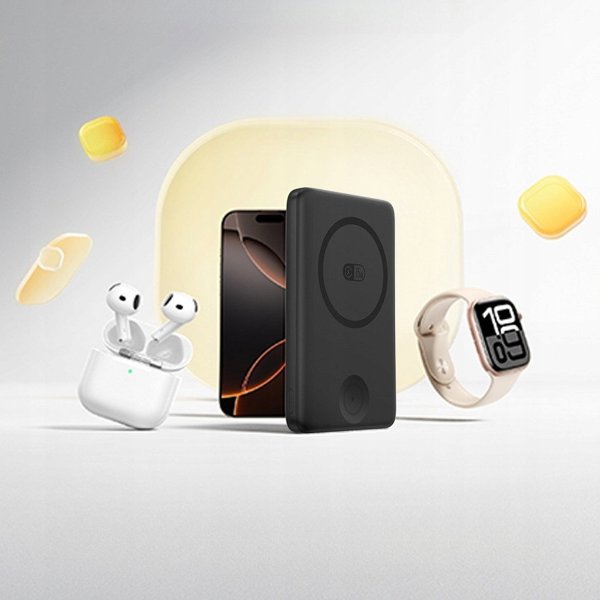 Powerbank Baseus EnerFill FT11 10000mAh 27W συμβατός με MagSafe, για Apple Watch και smartphone με καλώδιο USB-C 20V/3A 30 cm - μαύρο