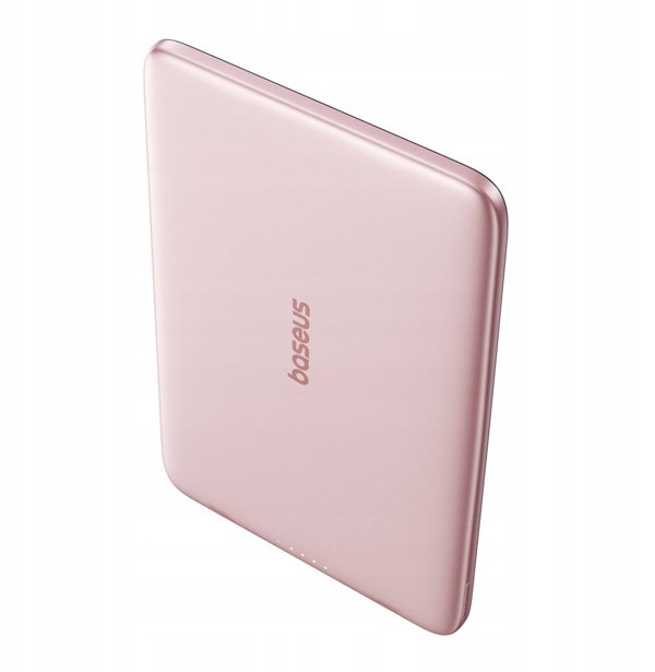 Powerbank Baseus PicoGo AM41 5000mAh 20W Ultra-Slim με MagSafe και καλώδιο Baseus Simple USB-C 60W 30cm - ροζ