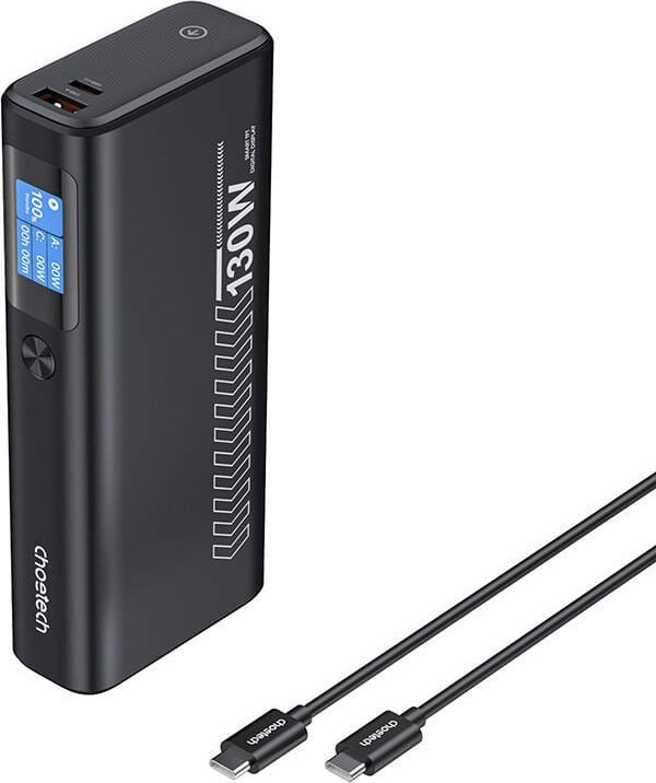 Φορητός Φορτιστής Choetech B702 20000mAh PD100W 2C1A (γκρι)