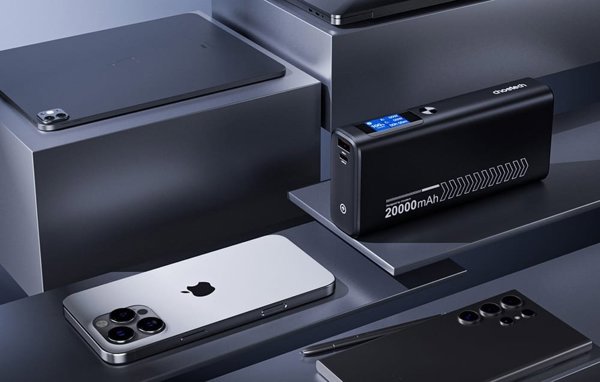 Φορητός Φορτιστής Choetech B702 20000mAh PD100W 2C1A (γκρι)