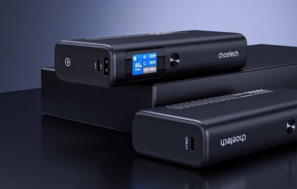 Φορητός Φορτιστής Choetech B702 20000mAh PD100W 2C1A (γκρι)