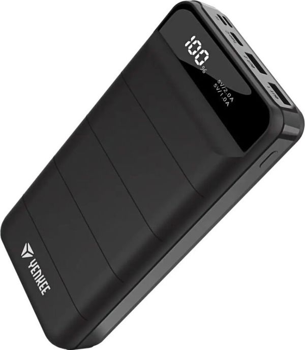 Yenkee YPB 3010 Powerbank 30000mAh, Φορητός Φορτιστής με Οθόνη LCD, 2x USB, Μαύρο