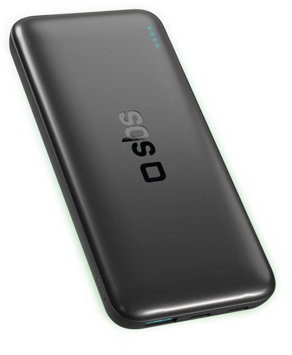 SBS Mobile Powerbank Infinity 10000mAh 10W, Φορητός Φορτιστής με Θύρες USB-A & USB-C - Μαύρο
