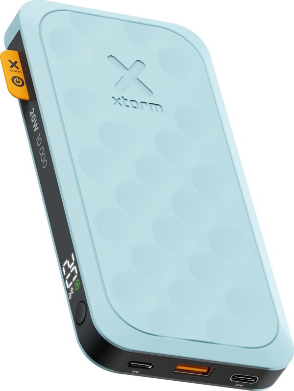 Φορητός φορτιστής Xtorm Powerbank FUEL5 10.000mAh 20W 2xUSB-C PD,1xUSB-A Τυρκουάζ Μπλε