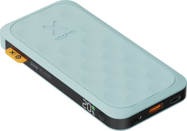 Φορητός φορτιστής Xtorm Powerbank FUEL5 10.000mAh 20W 2xUSB-C PD,1xUSB-A Τυρκουάζ Μπλε