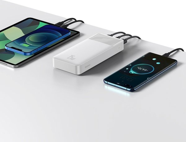 Powerbank Baseus Bipow Ψηφιακή Οθόνη 15W Έκδοση Εξωτερικού 20000mAh Λευκός