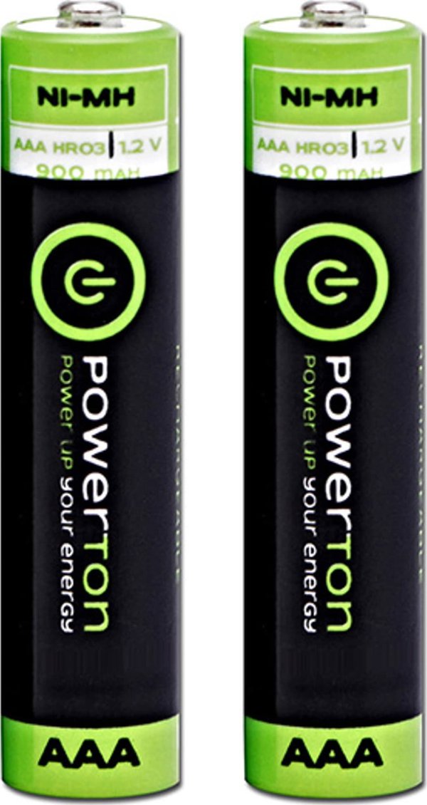 Powerton Επαναφορτιζόμενες μπαταρίες, AAA (HR03), 1.2V, 900 mAh, Powerton, blister, 2-pack, 3+1 δωρεάν σετ προσφοράς, EOL 13988459 8590274867727