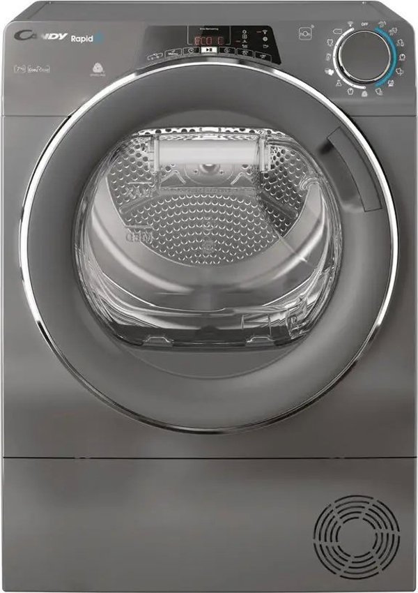 Power Color Candy | RO4 H7A2TCERX-S | Στεγνωτήριο | Κατηγορία ενεργειακής απόδοσης A++ | Μπροστινή φόρτωση | 7 kg | TFT | Βάθος 46.5 cm | Wi-Fi | Γκρι