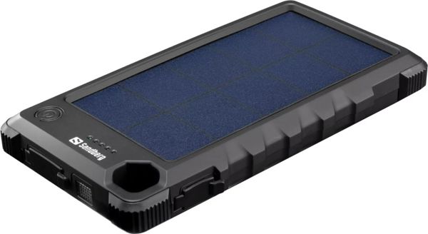 Sandberg Outdoor Solar Powerbank 10000mAh, Ηλιακός Φορτιστής Smartphone, Μαύρο 420-53