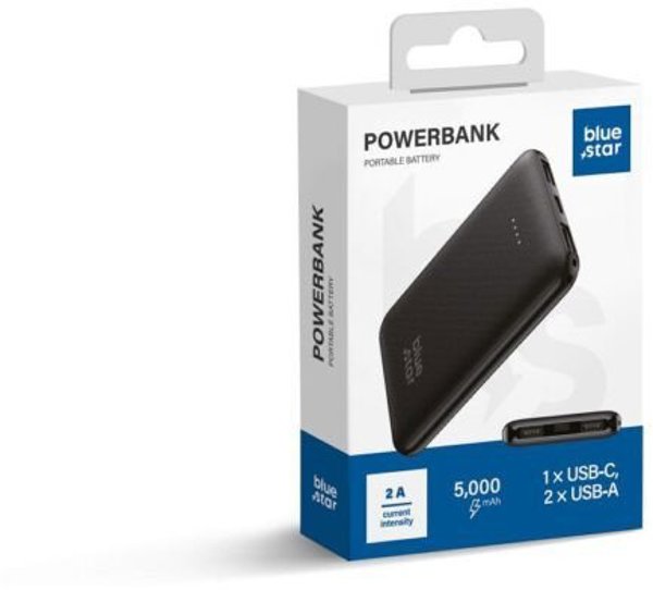Powerbank Blue Star W0539 5000 mAh 2A μαύρο