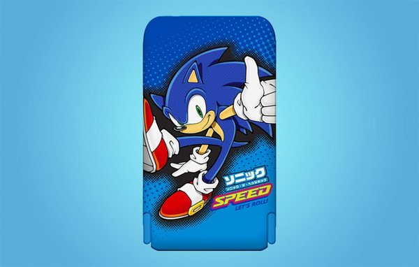 Φορητός φορτιστής OTL Powerbank μαγνητικός OTL 5000 mAh, USB-C 15W, Sonic The Hedgehog με βάση (μπλε)