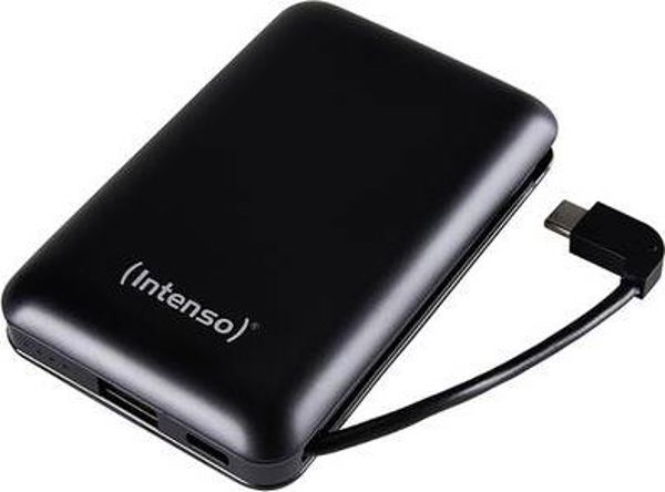 Intenso XC10000 Powerbank 10000mAh με Ενσωματωμένο Καλώδιο Type-C, Μαύρο