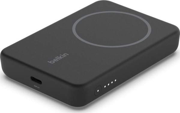Belkin 5K Magnetic Wireless Power Bank + Stand, Φορητός Φορτιστής MagSafe 5000mAh για iPhone, Μαύρο