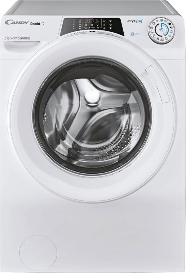 Πλυντήριο Candy Candy | RO 1486DWME/1-S | Πλυντήριο ρούχων | Κατηγορία ενεργειακής απόδοσης A | Μπροστινή φόρτωση | Χωρητικότητα πλύσης 8 κιλά | 1400 RPM | Βάθος 53 cm | Πλάτος 60 cm | Οθόνη | TFT | Λειτουργία ατμού | Wi-Fi | Λευκό