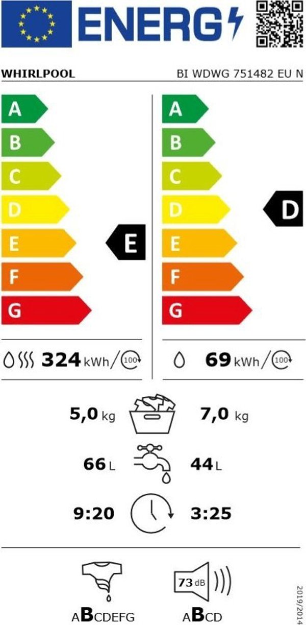 Πλυντήριο-στεγνωτήριο Whirlpool WDWG751482