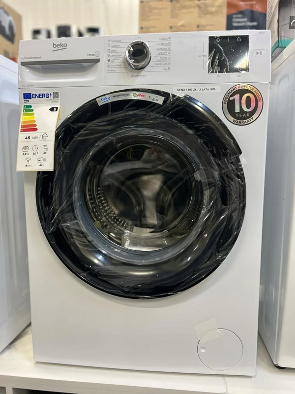 Πλυντήριο Beko BEKO BM1WFSU36233WB, 6 kg, Ενεργειακή κλάση A, 44.6 cm, 1200 rpm, Κινητήρας Inverter, Steam Cure