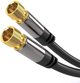 PREMIUMCORD kabel, satelitní anténní F male - F male (135 dB) 4x stíněný 1,5m