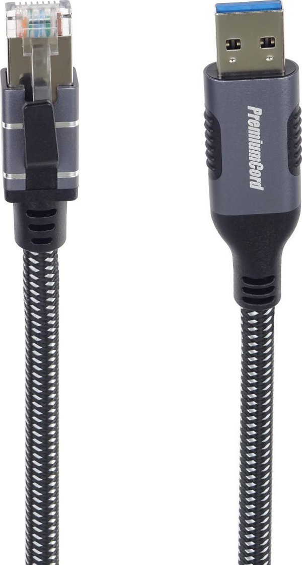 PremiumCord PremiumCord Καλώδιο Ethernet USB3.2 σε LAN RJ45 10/100/1000, 1m