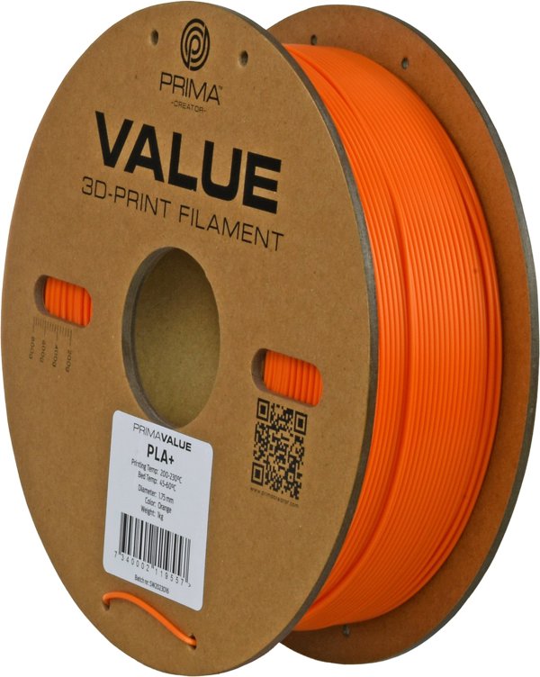 Νήμα PrimaValue PLA+ για εκτυπωτή 3D, 1.75 mm, πορτοκαλί