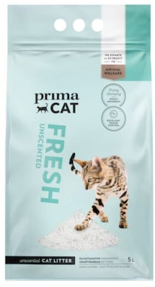 ΦΡΕΣΚΗ ΑΜΜΟΣ ΓΑΤΑΣ ΧΩΡΙΣ ΑΡΩΜΑ PRIMACAT 5 L