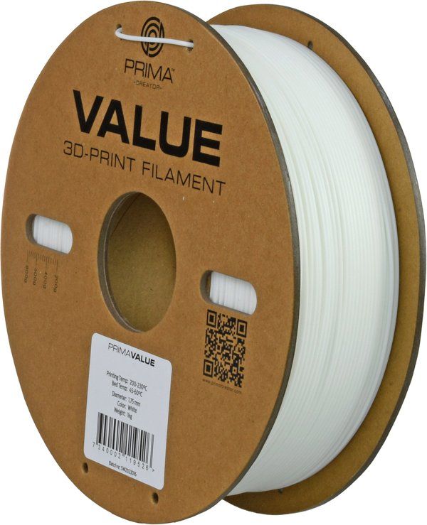 Νήμα PETG PrimaValue για εκτυπωτή 3D, 1.75 mm, λευκό