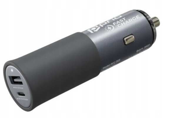 prio Fast Charge Car Charger 100W PD(USB-C)+ 22.5W(USB-A) black PCC-1103 (4251488662495)