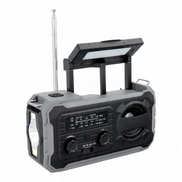 Ραδιόφωνο PRISTAR FM με φακό 4000 mAh YX328 μαύρο