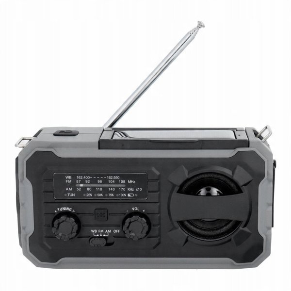 Ραδιόφωνο PRISTAR FM με φακό 4000 mAh YX328 μαύρο