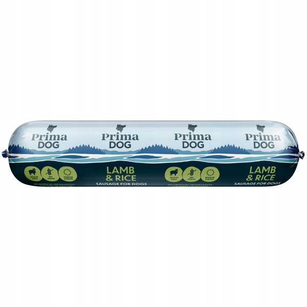 PRIMADOG LAMB-RICE SAUSAGE 800 G