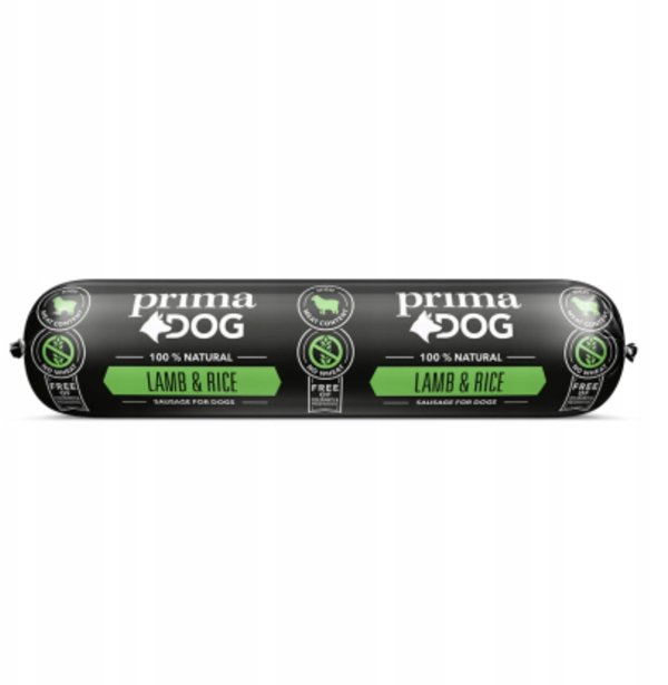 PRIMADOG LAMB-RICE SAUSAGE 800 G