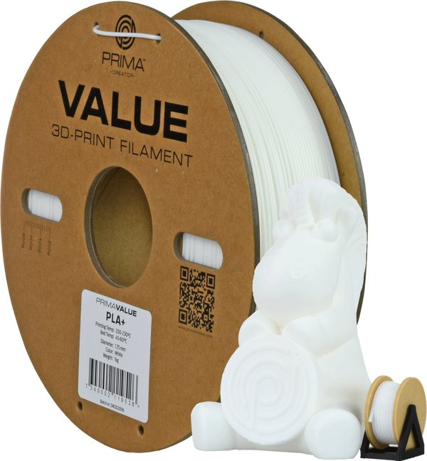 Νήμα PrimaValue PLA+ για 3D εκτυπωτή, 1.75 mm, λευκό