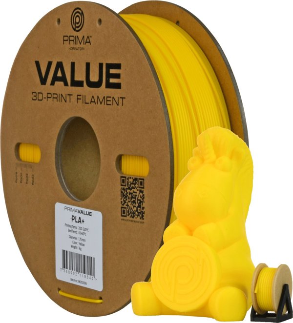 Νήμα PrimaValue PLA+ για εκτυπωτή 3D, 1.75 mm, κίτρινο